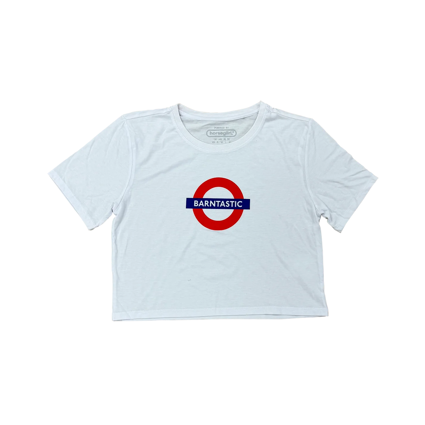 horsegiirL Crop Tee White
